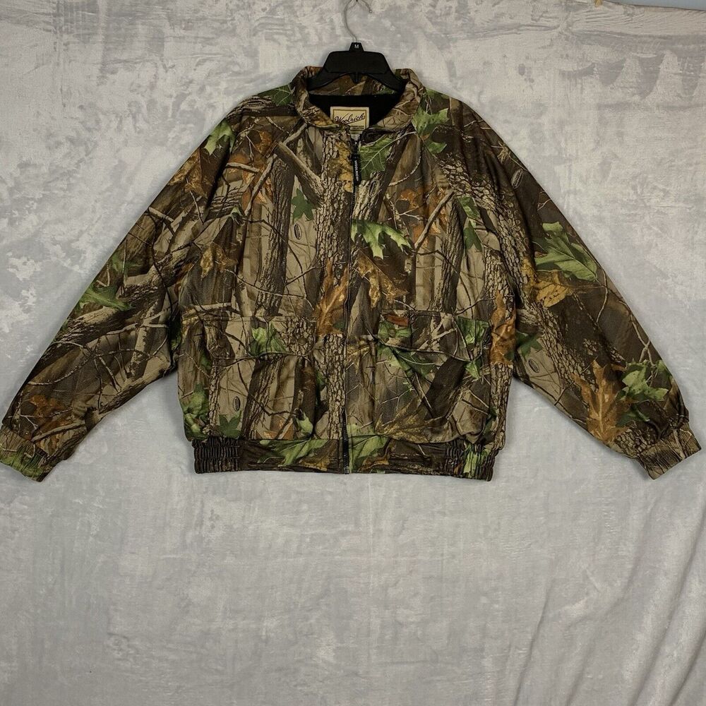 Vintage Woolrich Camo Breakup Jacket Mens Large H… - image 1